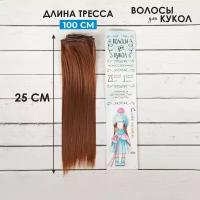 Волосы - тресс для кукол "Школа талантов" длина волос 25 см., ширина 100 см., набор для творчества