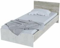 Кровать Стендмебель Бася КР 555 (95х70х203см) дуб крафт серый-дуб крафт белый
