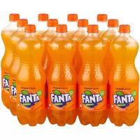 Газированный напиток Fanta, 1 л, пластиковая бутылка, 12 шт