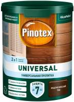 Pinotex Universal 2 в 1 универсальная пропитка для древесины Индонезийский тик 0,9 л