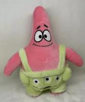 Мягкая игрушка герой мультфильма "Спанч Боб" Патрик в зеленом костюме/28 см