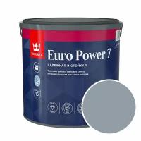 Краска моющаяся Tikkurila Euro Power 7 RAL 7001 (Серебристо-серый - Silver grey) 2,7 л