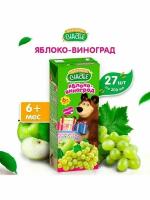 Маленькое Счастье Детский нектар Яблоко виноград 6 мес+, 27 шт по 200 мл