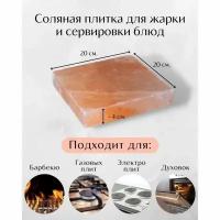 Соляная плитка Wonder Life 4x20x20 для гриля, духовки и сервировки
