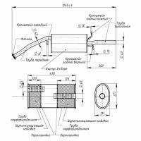 Глушитель основной алюминизированный TRIALLI EMM 0506