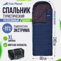 Спальный мешок Trek Planet REK PLANET Derby Wide Comfort, правая молния, синий