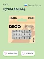 Пучки ресниц `DECO.` MIX SIZE черные (3 размера)