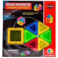 Магнитный конструктор Наша игрушка Magic Magnetic Standard JH6870 Rainbow Clear Solid