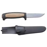 Нож фиксированный MORAKNIV Rope (12245) с чехлом черный/коричневый