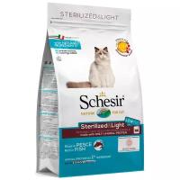 Сухой корм для стерилизованных кошек Schesir профилактика избыточного веса, с рыбой 400 г