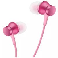 Наушники Xiaomi Mi In-Ear Headphones Basic Global для РФ, mini jack 3.5 mm, розовый