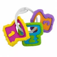 Прорезыватель-погремушка Chicco Easy grasp keys 5953, фиолетовый/оранжевый/голубой