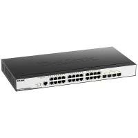 Коммутатор D-Link (DGS-3000-28X/B1A) Управляемый L2, 24 ports 10/100/1000Base-T, 4 ports 10GBase-X SFP+