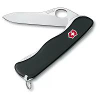 Нож перочинный Victorinox Sentinel One Hand, 111 мм, 4 функции, с фиксатором лезвия, чёрный