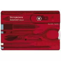 Швейцарская карта Victorinox SwissCard Classic красный полупрозрачный (0.7100.T)