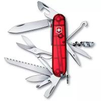 Мультитул брелок VICTORINOX перочинный Huntsman Lite 1.7915.T полупрозрачный красный