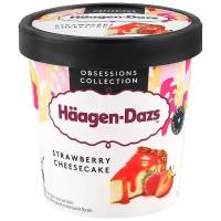 Мороженое Haagen Dazs Пломбир клубничный чизкейк