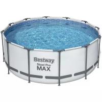 Бассейн Bestway 56420BW Steel Pro Max, 366х122см, фильтр-насос 2006л/ч, леcтница, тент