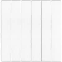 Панели самоклеящиеся ПВХ для стен 10 шт "Вагонка белая" 700х700х4 мм влагостойкие 3д интерьерные