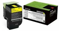 Картридж Lexmark 80C8SYE, 2000 стр, желтый