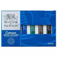 Акварель Winsor&Newton "Cotman" для начинающих, 6цв., 8мл, туба, картонная коробка