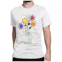 Футболка Dream Shirts Пикассо - Букет Цветов Мужская L Белая