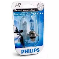 Лампа автомобильная галогенная Philips BlueVision Ultra 12972BVUB1 H7 12V 55W 1 шт
