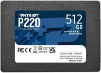 Накопитель SSD 2.5' Patriot Memory P220S512G25 P220 512GB SATA 6Gb/s 550/500MB/s IOPS 40K/50K 240 TBW