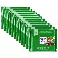 Ritter Sport Риттер шоколад молочный Лесной орех (дробленый фундук), 12 шт по 100 г