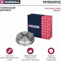 Тормозной барабан задний MARSHALL M1900912 для Ford Fiesta IV, V 95-, Ford Fusion (JU) 02- //кросс-номер TRW DB4308