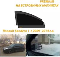 Солнцезащитные автомобильные каркасные шторки на Renault Sandero 1 с 2009- 2014 г. в