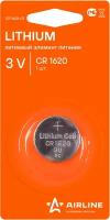 Батарейка CR1620 3V для брелоков сигнализаций литиевая 1 шт. CR1620-01 AIRLINE