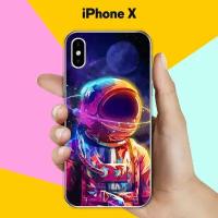 Силиконовый чехол на Apple iPhone X Астронавт 10 / для Эпл Айфон Икс