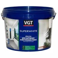 Краска для наружных и внутренних работ моющаяся ВД-АК-1180 VGT Superwhite матовая (15кг)