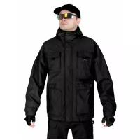 Куртка мужская демисезонная 2в1, AIR FORCE WINDBREAKER (ветровка + Softshell Jacket), 726 Armyfans, арт 038, цвет Черный (Black)-M