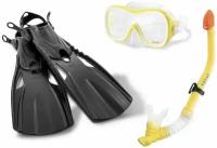 Набор для плаванья Intex 55658 Wave Rider Sports Set (ласты (размер 38-40), маска и трубка для плавания) 8+