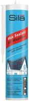 Каучуковый герметик для кровли Sila PRO Max Sealant, All weather, бесцветный, 290 мл SAWCL290