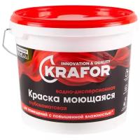 Краска акриловая Krafor Интерьерная глубокоматовая глубокоматовая белый 4.063 л 6.5 кг