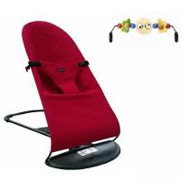 Шезлонг для новорожденных Baby Balance Chair, бордовый