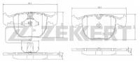 Колодки тормозные BMW 5 (E39) 96-, 7 (E38) 94-, X3 (E83) 94- передние дисковые (GDB1261) Zekkert