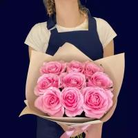 Букет из 9 розовых роз