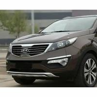 Киа Спортейдж 3 тюнинг накладка на передний бампер Kia Sportage 3