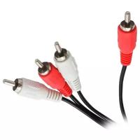 Кабель Cablexpert 2xRCA - 2xRCA (CCA-2R2R), 5 м, черный