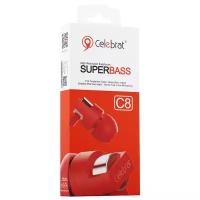 Проводные наушники Celebrat C8, red