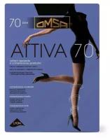 Колготки Omsa Attiva, 70 den, размер 4, черный, бежевый