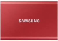 Внешний накопитель SSD Samsung 1.8" T7 1.0 Tb USB 3.2 Red MU-PC1T0R/WW