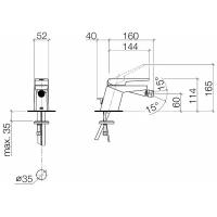 Смеситель для биде DORNBRACHT Supernova 33 605 730-00, рычажный