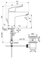 Смеситель для раковины Ideal Standard Ceraflex B1712AA