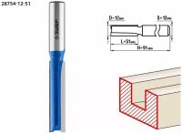 ЗУБР 12x51мм, хвостовик 12мм, фреза пазовая прямая, удлиненная