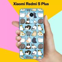 Силиконовый чехол на Xiaomi Redmi 5 Plus Коты / для Сяоми Редми 5 Плюс